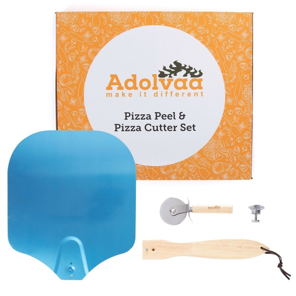 Pizza Peel and Cutter Set - Oven Spatula for Turning & Precision Cutting